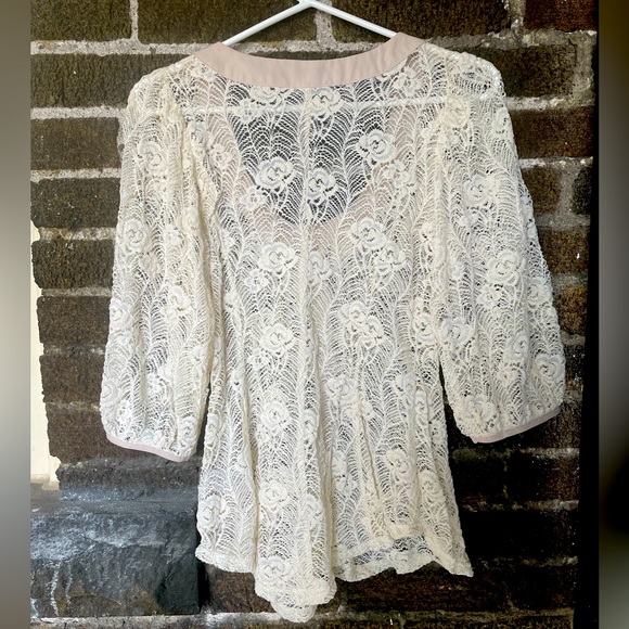 NWOT Mina Uk boho lace top size medium - Picture 5 of 5